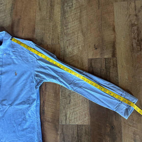 Men's Ralph Lauren Blue Stretch Oxford Slim Fit Button Down Shirt L - Picture 4 of 6